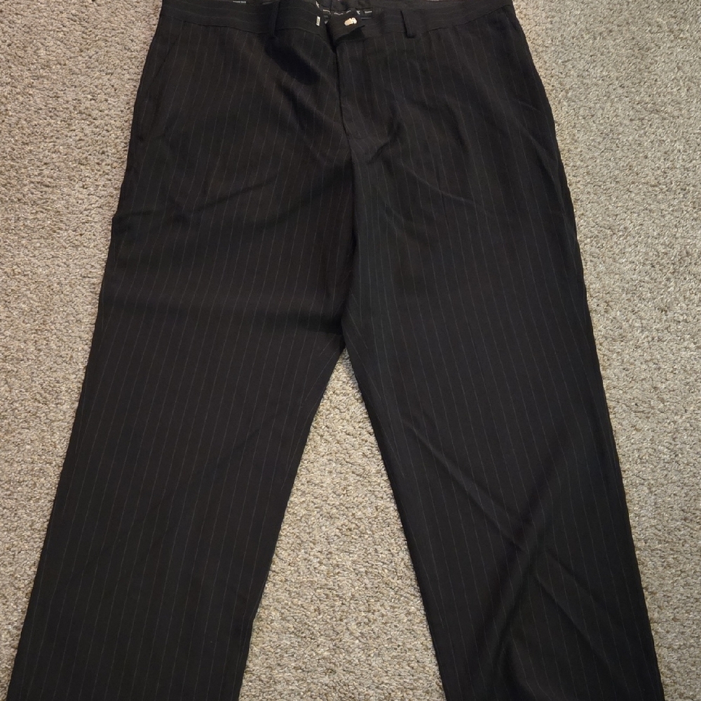 INC International Concepts Black Pinstripe Dress Pants